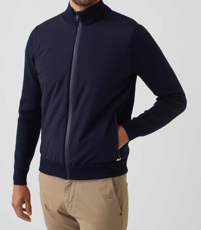 Izac Gilet Zippé Col Teddy Marine "SWsherkan"