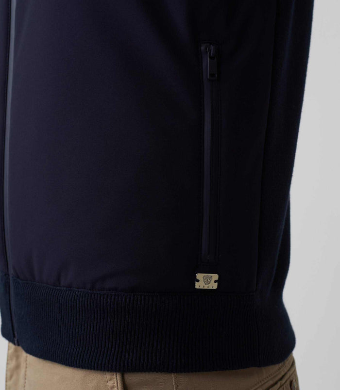 Izac Gilet Zippé Col Teddy Marine "SWsherkan"