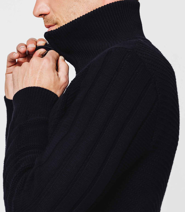 Izac Gilet Zippé Marine
