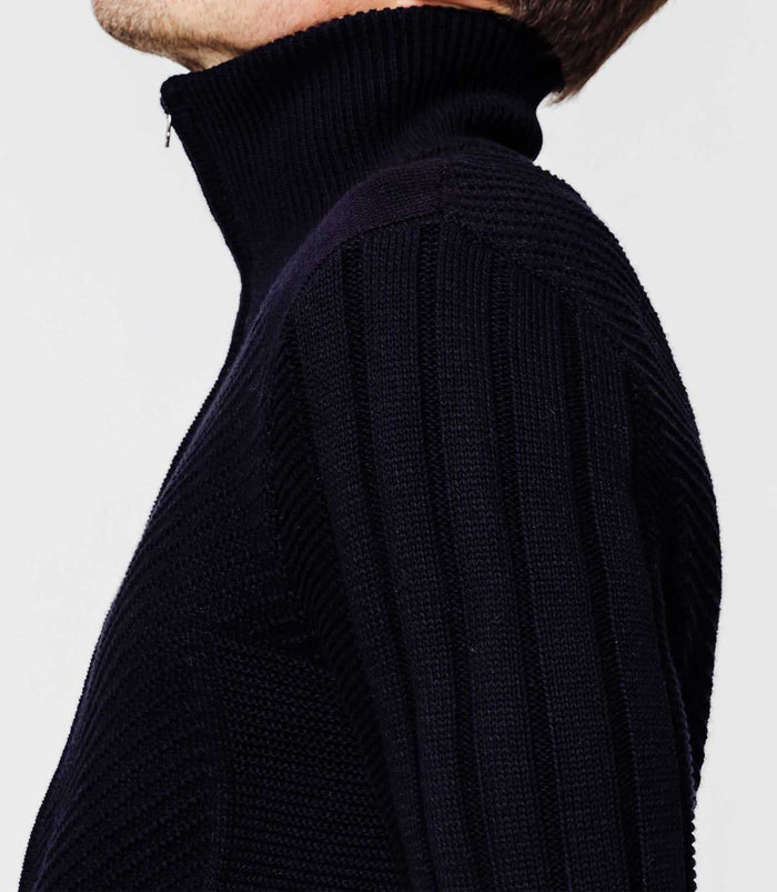 Izac Gilet Zippé Marine