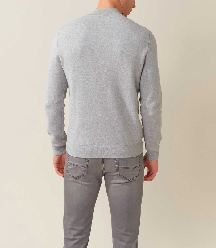 Izac Gilet Zippé Style Campus Gris "Forbert"