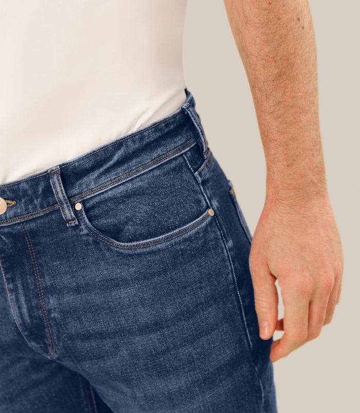 Izac Jean 5 Poches Bleu