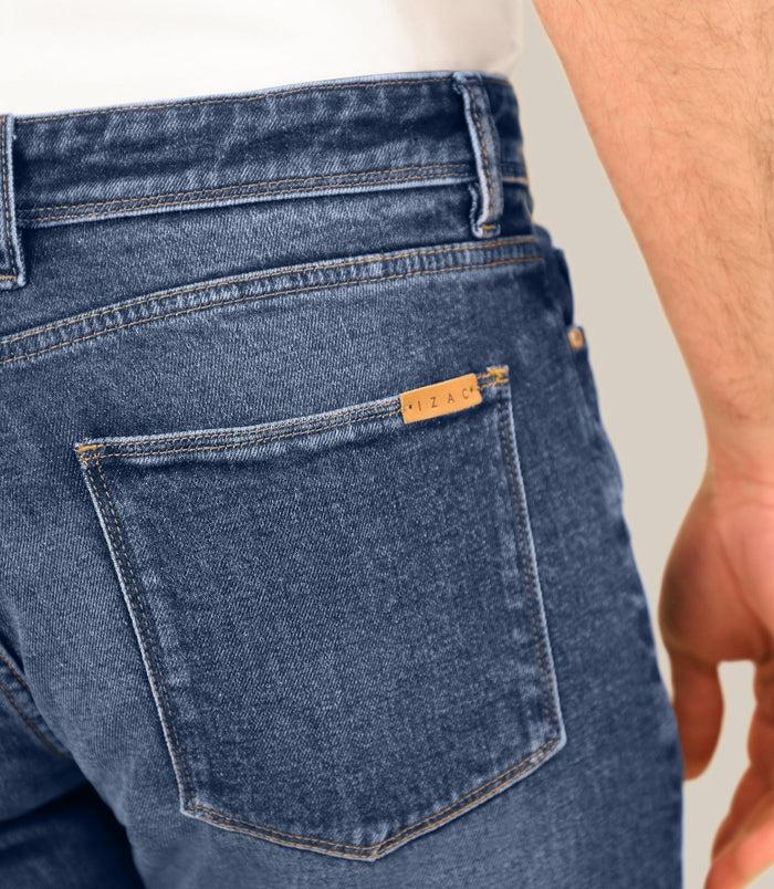 Izac Jean 5 Poches Bleu