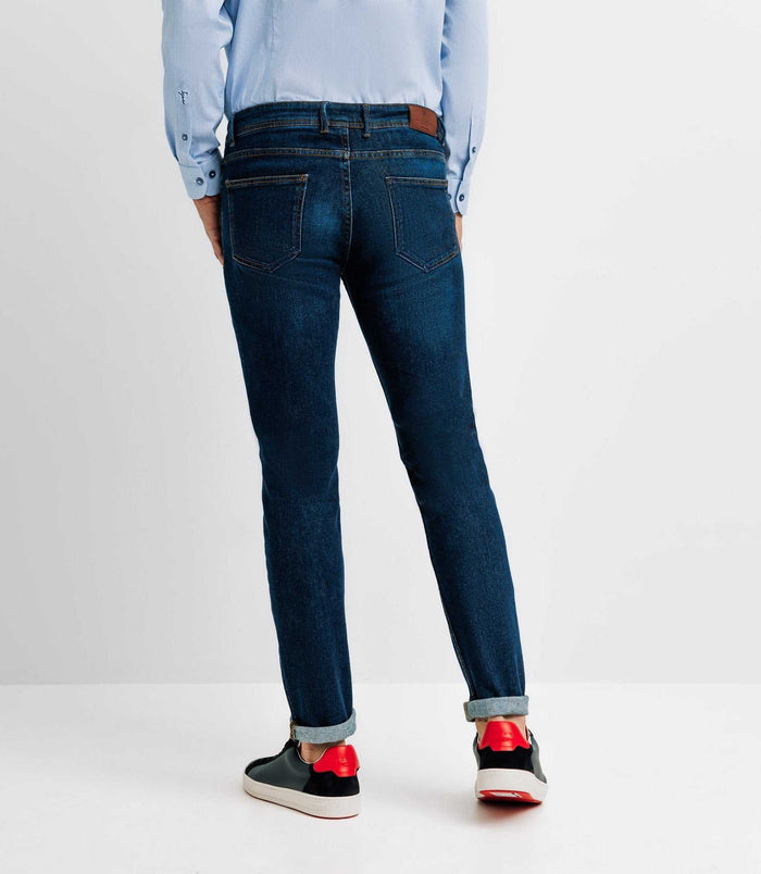 Izac Jean 5 Poches Bleu Moyen