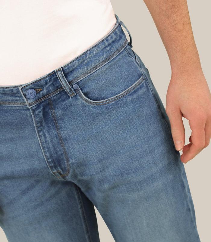 Izac Jean 5 Poches Bleu Moyen
