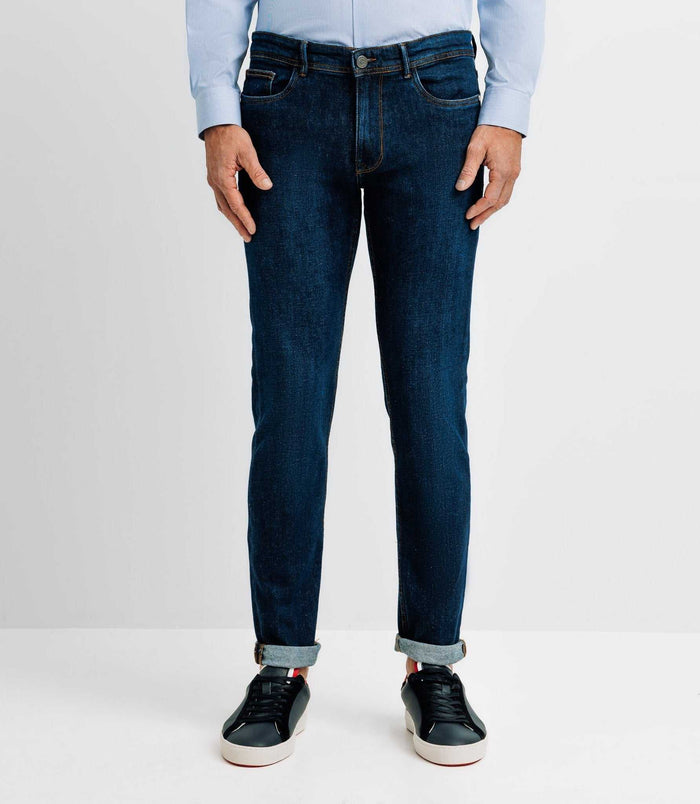 izac Jean 5 poches bleu moyen