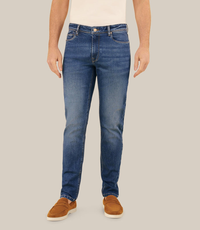 izac Jean 5 poches bleu