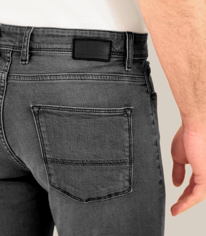 Izac Jean 5 Poches "jog" Coupe Slim Gris