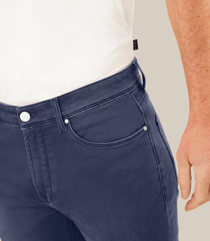 Izac Jean 5 Poches "jog" Coupe Slim Marine