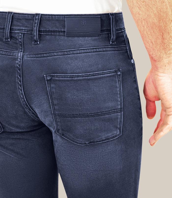 Izac Jean 5 Poches "jog" Coupe Slim Marine