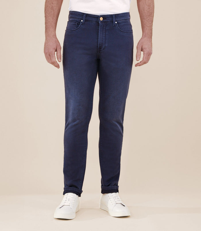izac Jean 5 poches "jog" coupe slim marine