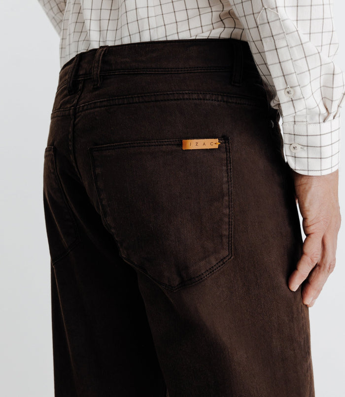 Izac Jean 5 Poches Marron