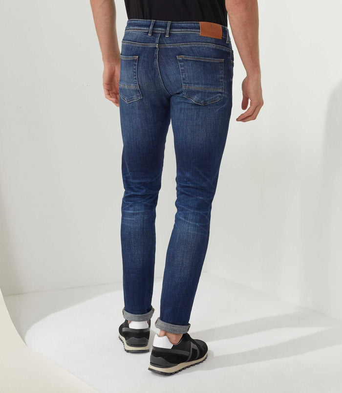 Izac Jean Délavé Bleu-moyen "Plexi"