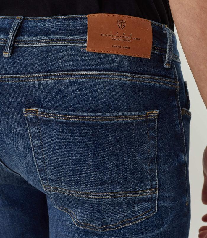 Izac Jean Délavé Bleu-moyen "Plexi"