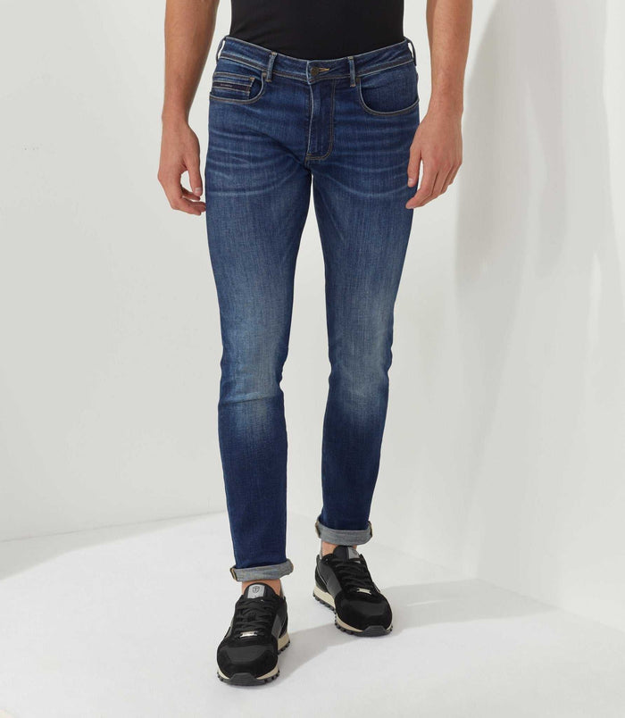 izac Jean délavé bleu-moyen "Plexi"