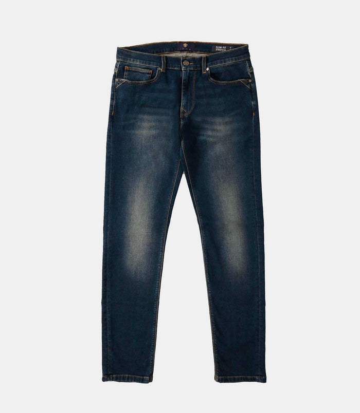 izac Jean denim bleu "Paix"