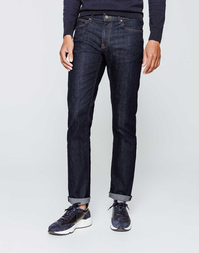 izac Jean droit indigo foncé