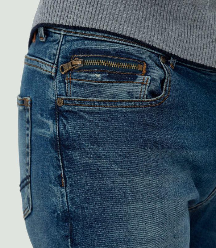 Izac Jean Effet Usé Bleu Moyen "Raphael"