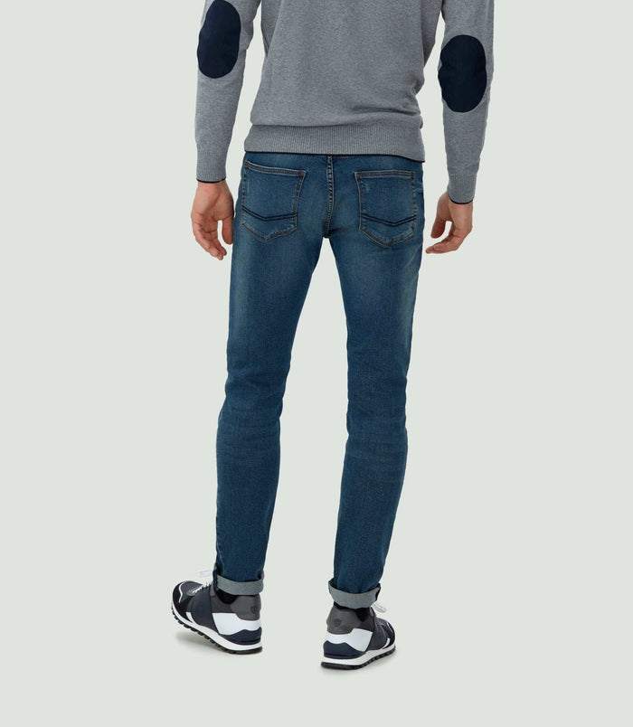 Izac Jean Effet Usé Bleu Moyen "Raphael"