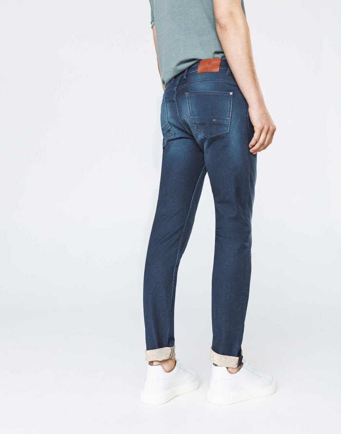 Izac Jean Enduit Bleu Gris Délavé