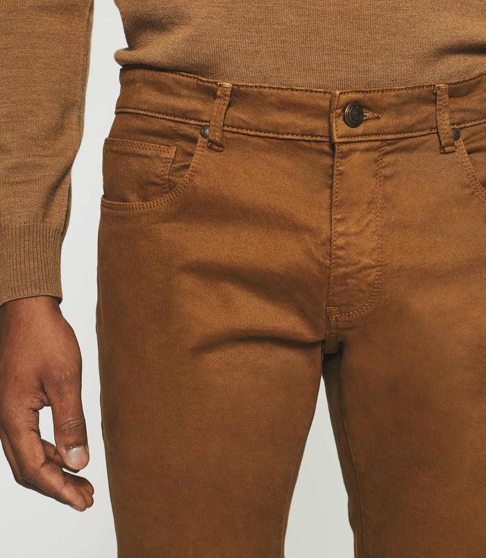 Izac Jean Slim 5 Poches Camel ELEGANCE