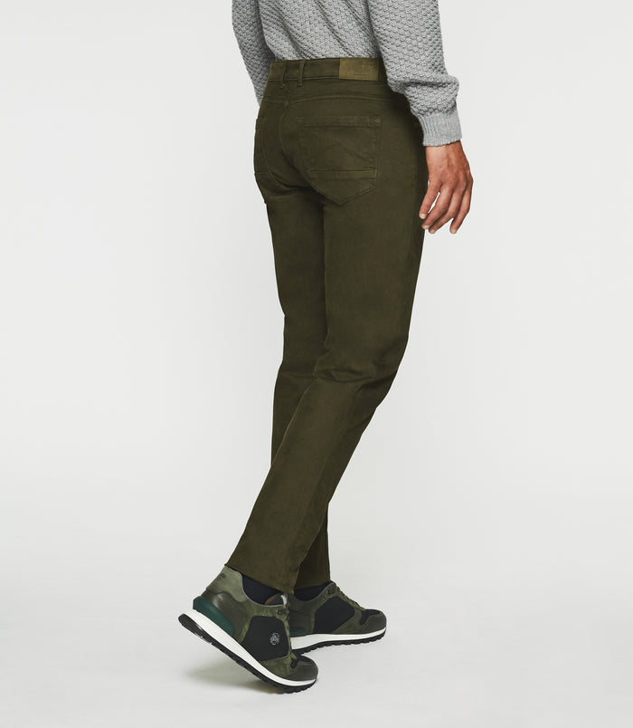 Izac Jean Slim 5 Poches Kaki ELEGANCE