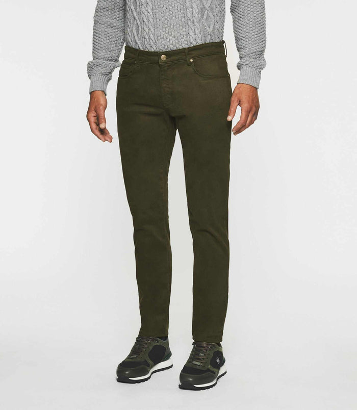 izac Jean slim 5 poches kaki ELEGANCE