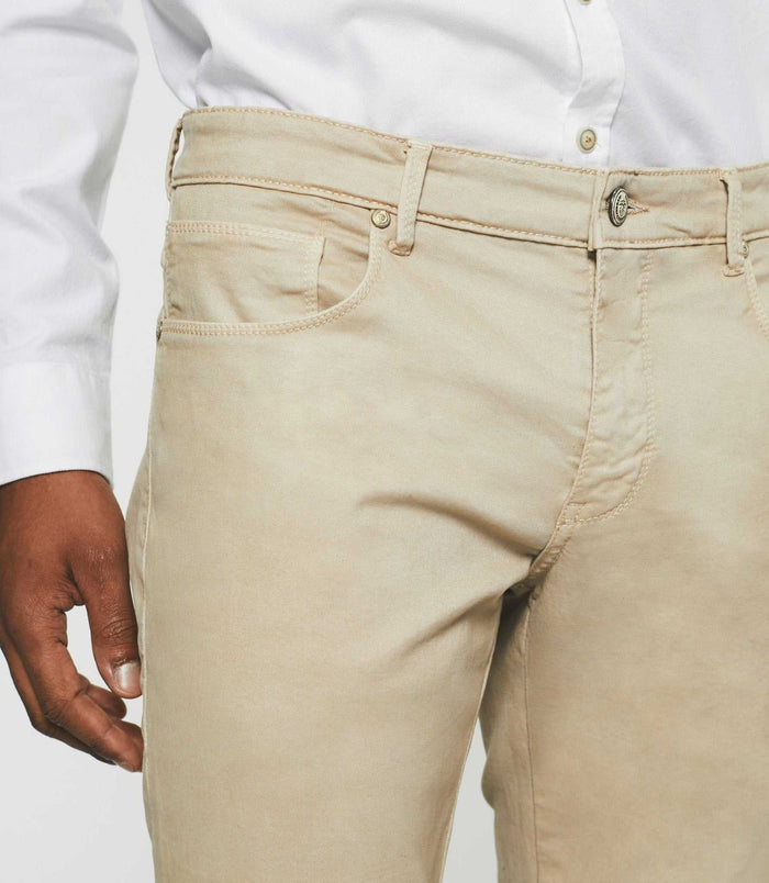 Izac Jean Slim 5 Poches Mastic ELEGANCE