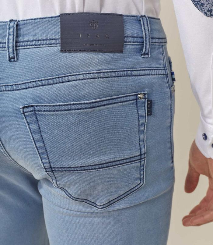 Izac Jean Slim Bleu Délavé "Pilote"