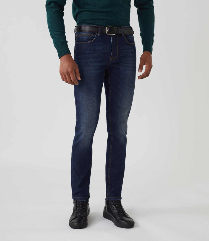 Izac Jean Slim Bleu Moyen "Lion"