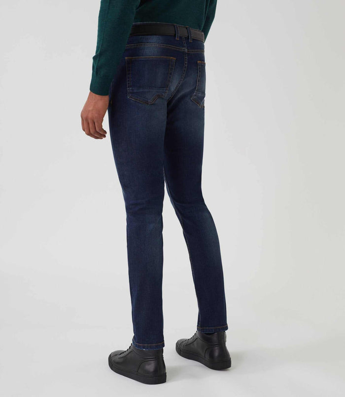 Izac Jean Slim Bleu Moyen "Lion"