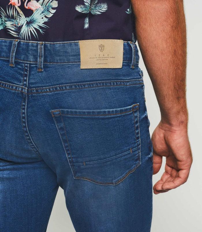 Izac Jean Slim Délavé Bleu Moyen TORIDEOUT