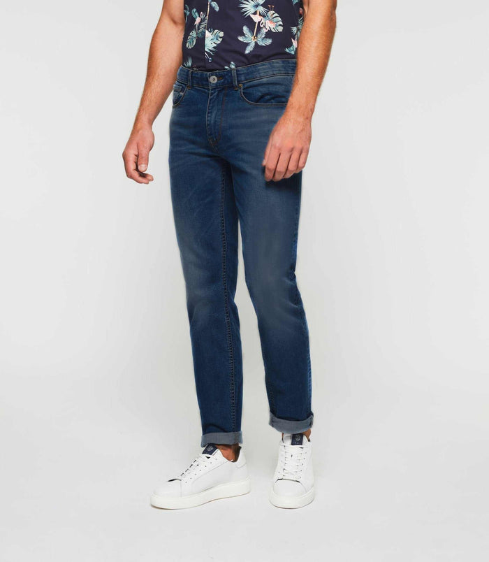 izac Jean slim délavé bleu moyen TORIDEOUT