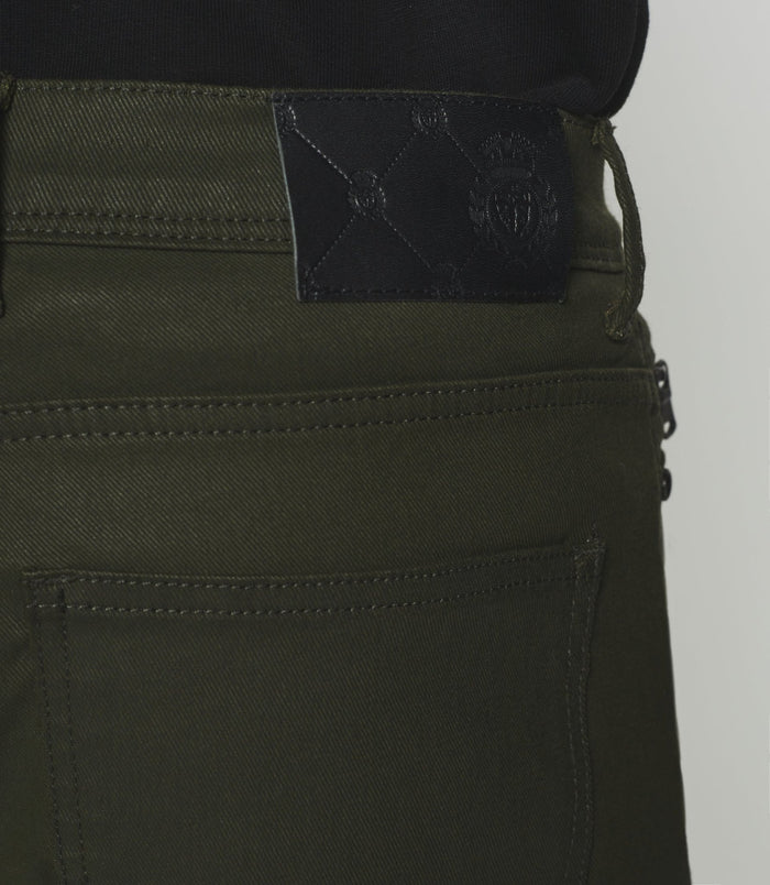 Izac Jean Slim Denim Enduit Kaki EROS