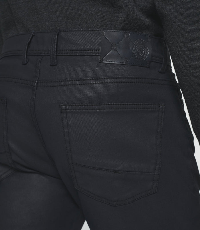 Izac Jean Slim Denim Enduit Marine ENDUIT