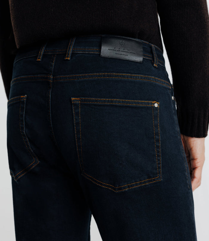 Izac Jean Slim En Coton Bleu