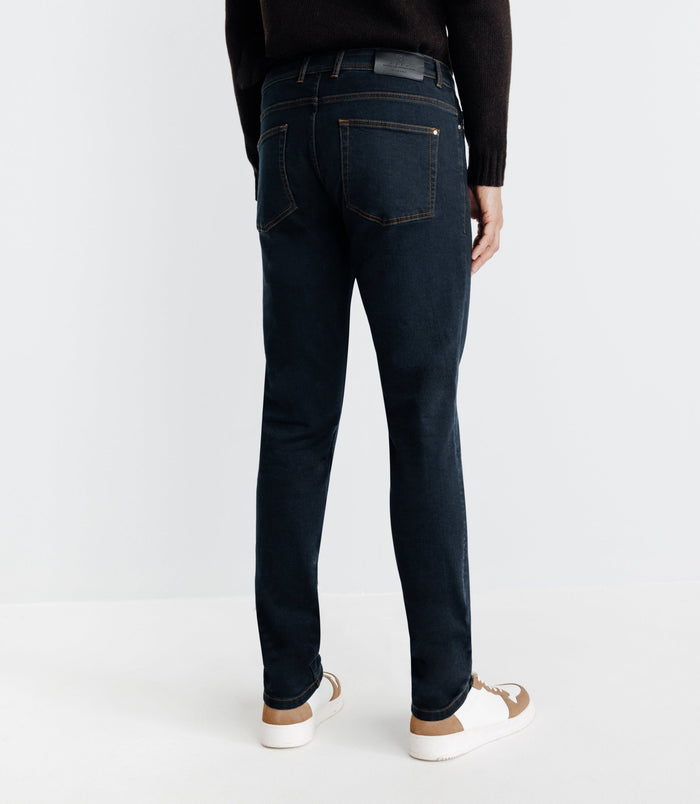 Izac Jean Slim En Coton Bleu
