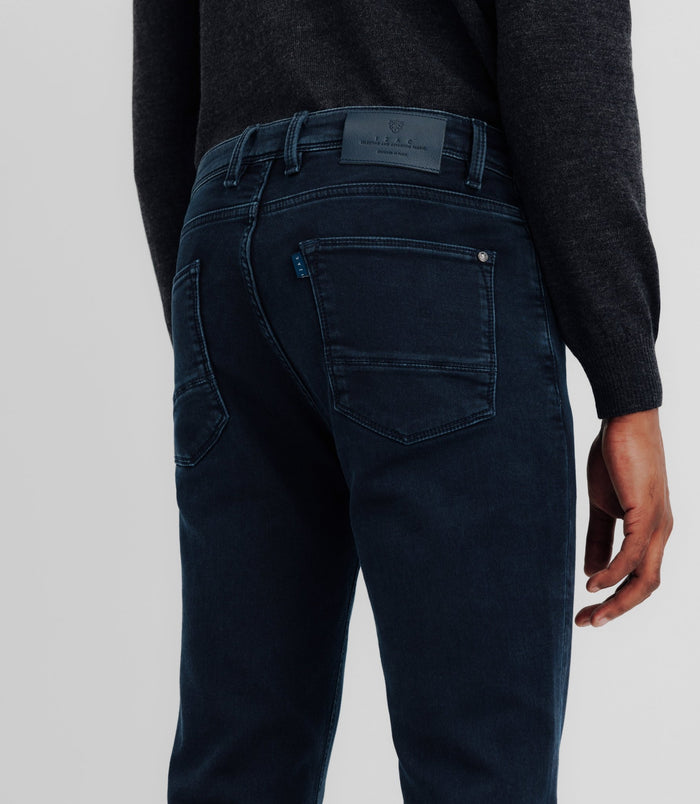 Izac Jean Slim En Coton Marine