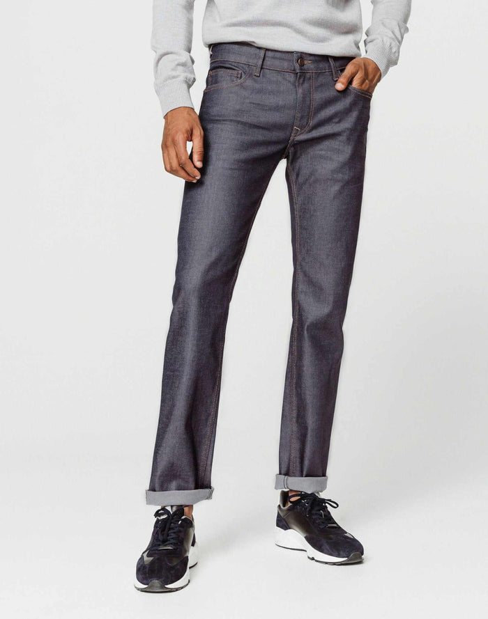 izac Jean slim enduit bleu gris