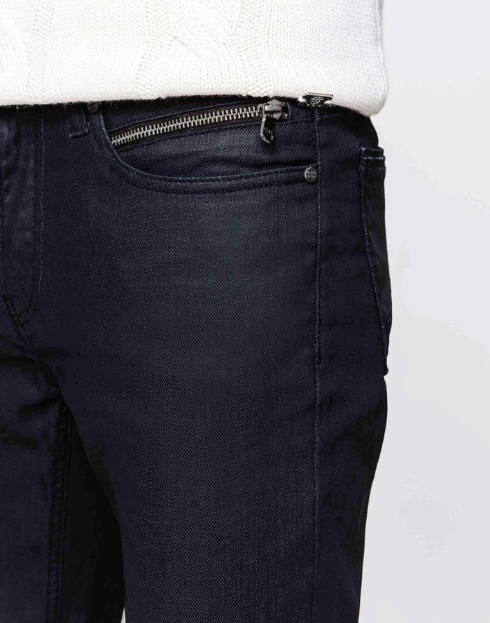 Izac Jean Slim Enduit Marine