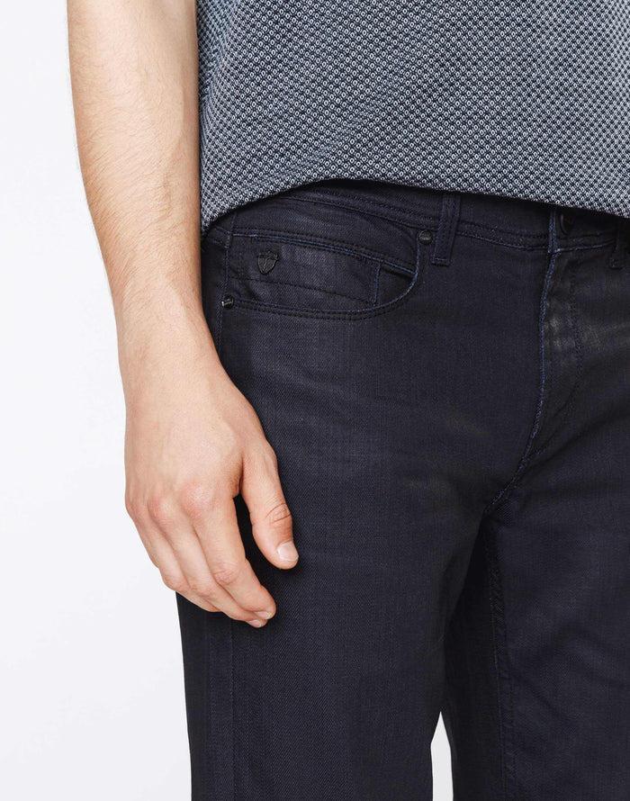 Izac Jean Slim Enduit Marine "Dison"