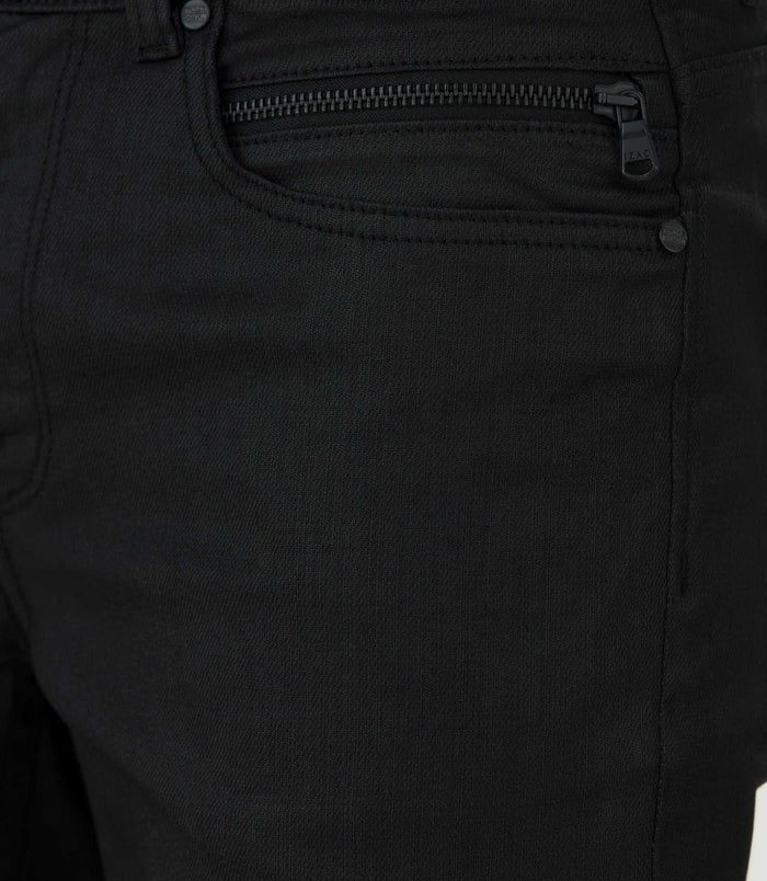 Izac Jean Slim Enduit Noir "Redison"