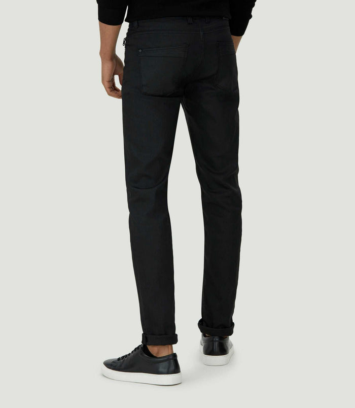 Izac Jean Slim Enduit Noir "Redison"