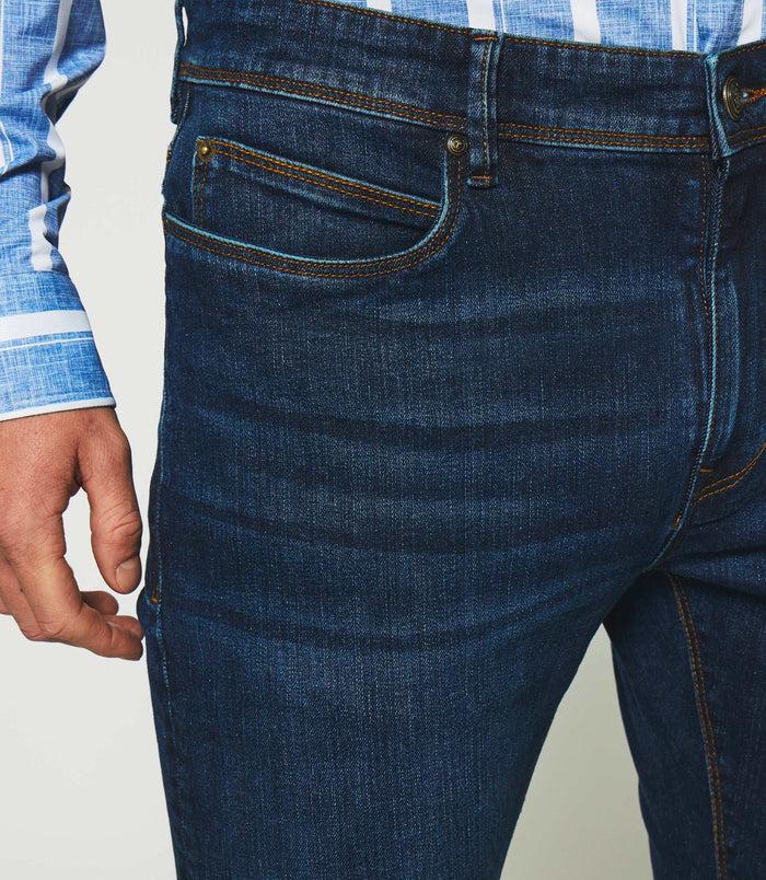 Izac Jean Slim Hydroless Permanent Bleu Moyen TEO