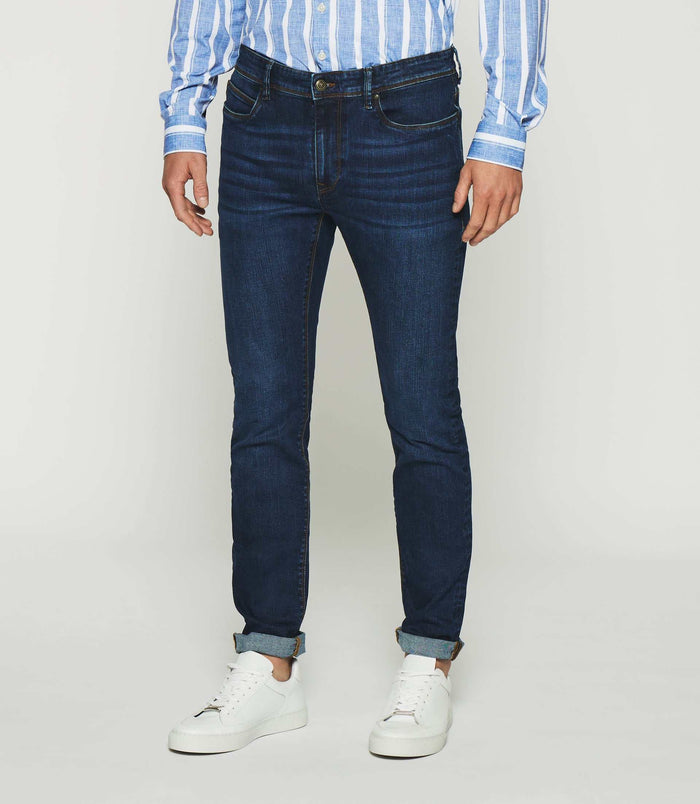 izac Jean slim hydroless permanent bleu moyen TEO