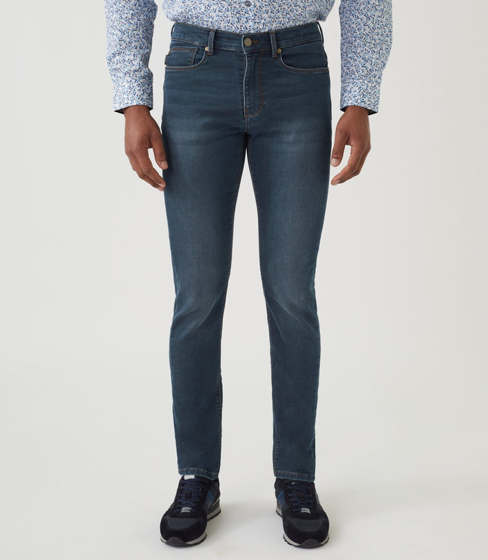 izac Jean slim molleton bleu moyen LOYALOUT