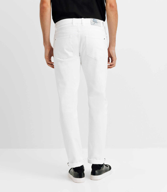 Izac Jean Straight Blanc