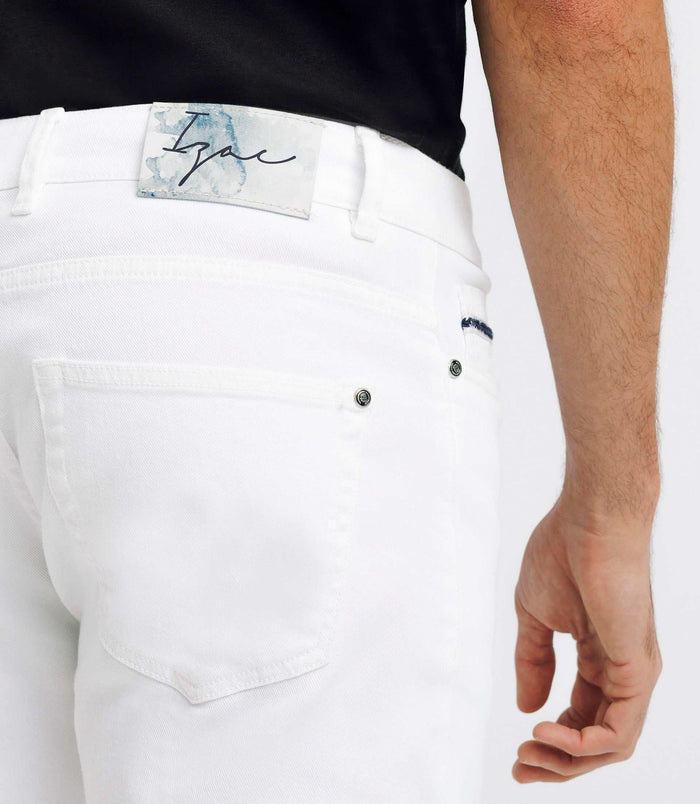 Izac Jean Straight Blanc