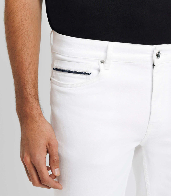 Izac Jean Straight Blanc