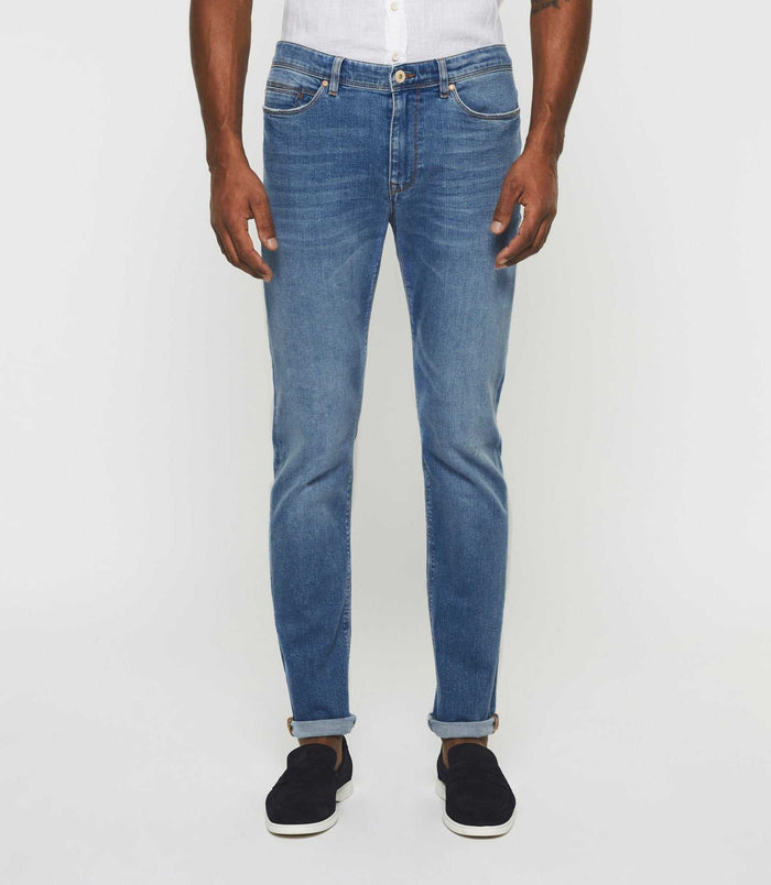 izac Jean straight délavé bleu clair PDE22TIGREOUT